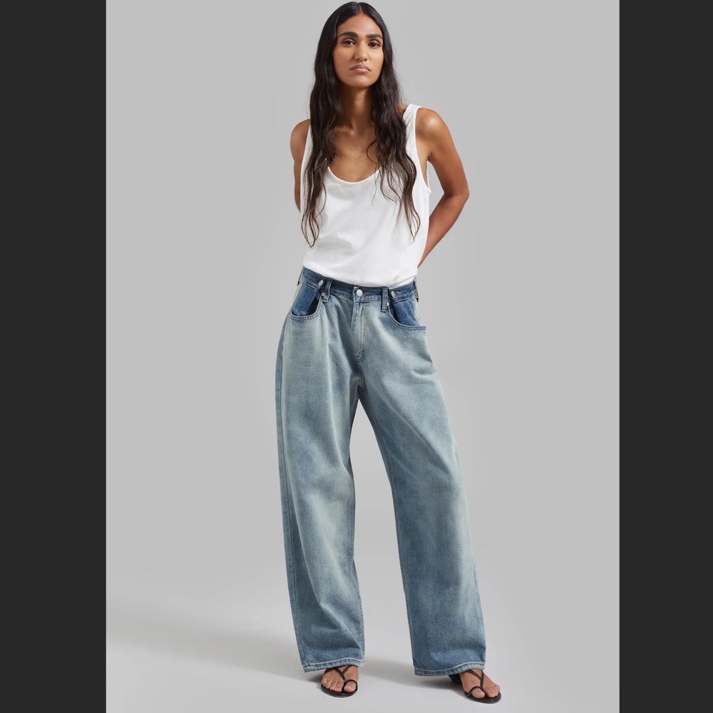The Frankie Shop Blue Wide Leg Jeans